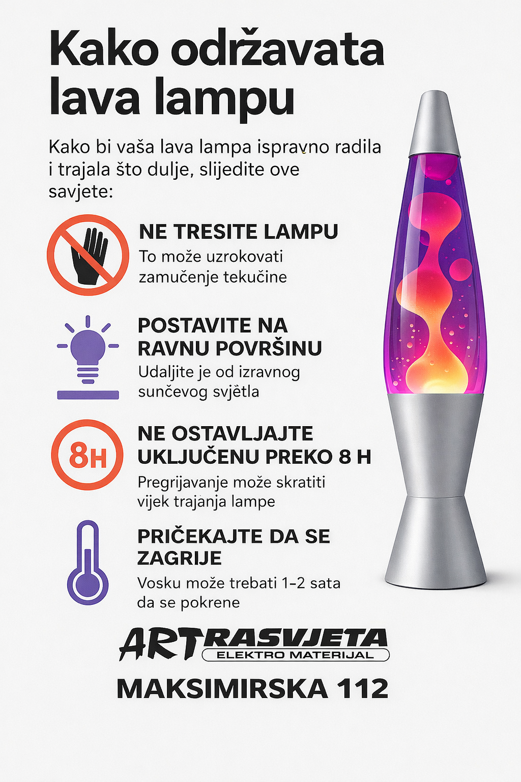Lava lampe u ponudi Art Rasvjete