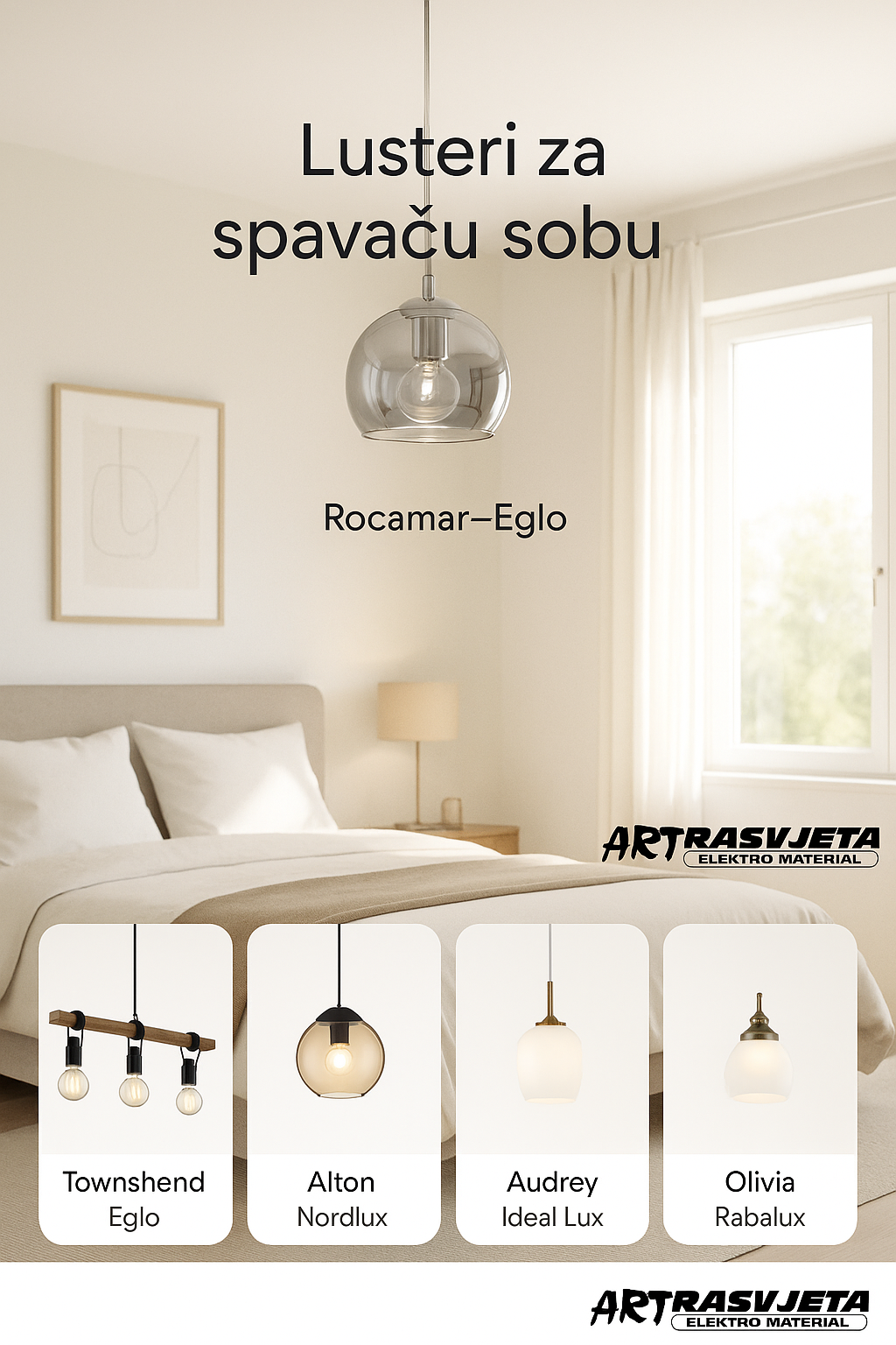 lusteri za spavaće sobe