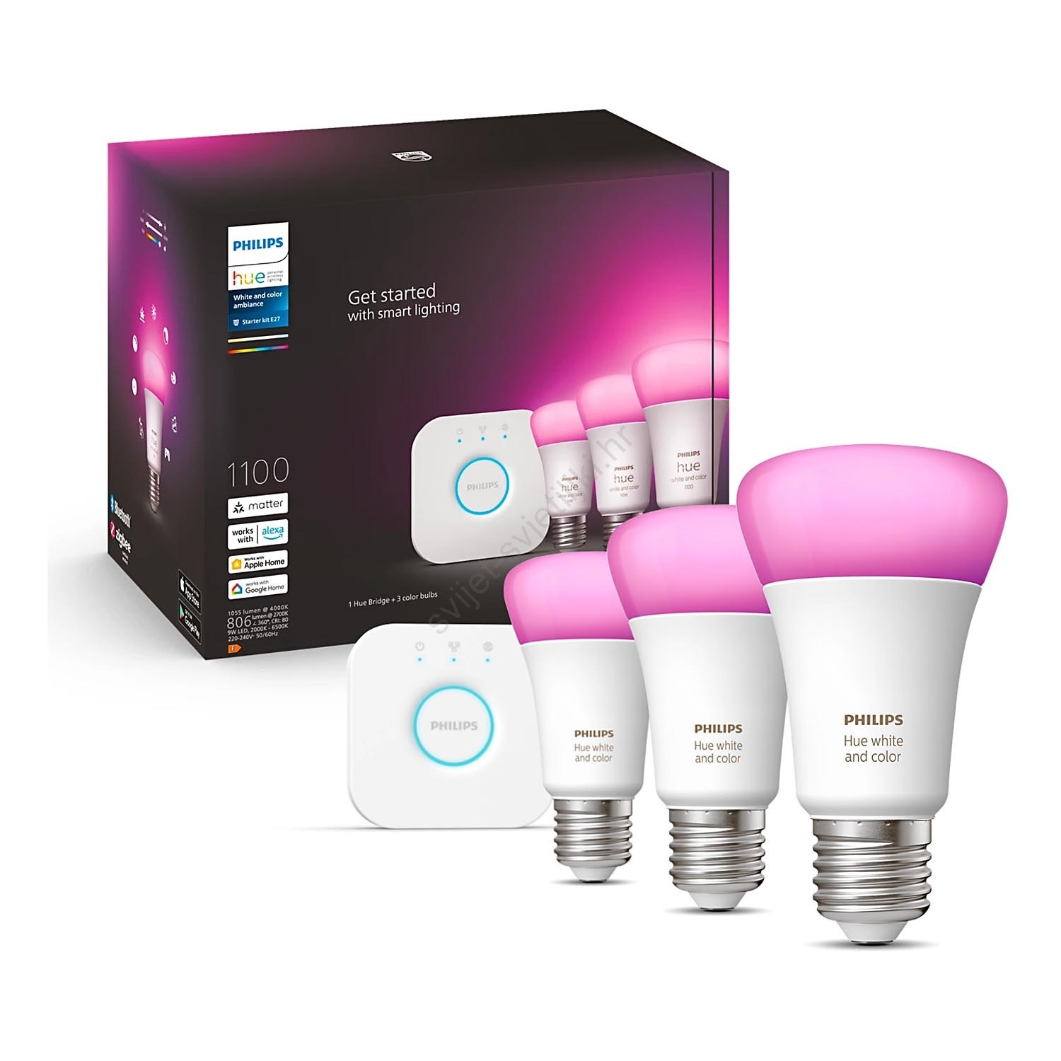 Osnovni set Philips Hue Waca 3xE27 s uređajem za povezivanje