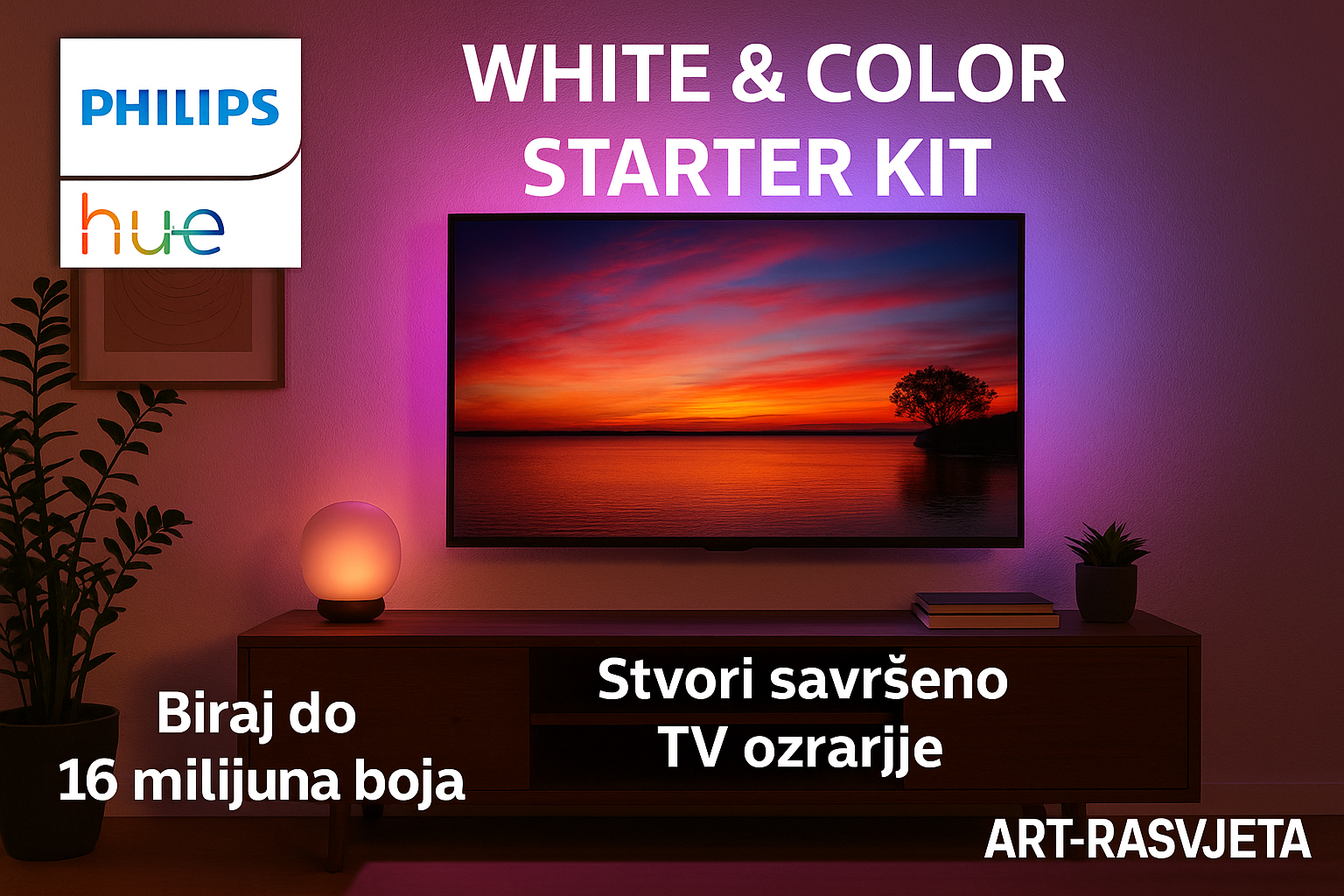 Philips Hue White and Color LED žarulje 3x E27 9W 2200-6500K 806 lumena