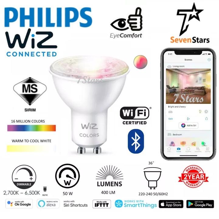 Philips WiZ LED GU10 spot Tunable White and Colour RGB 2200K-6500K