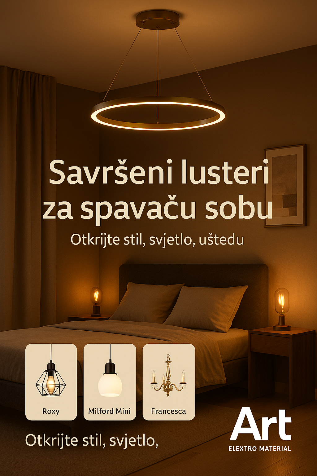 Savršeni lusteri za spavaću sobu