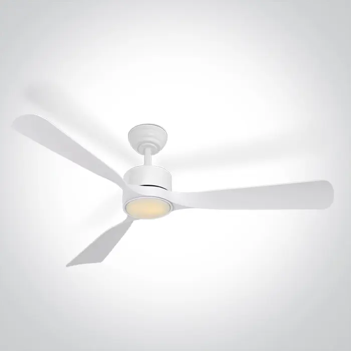 Bijeli vanjski stropni ventilator s LED rasvjetom (One Light, DM6320/W/V – Rod Fan)